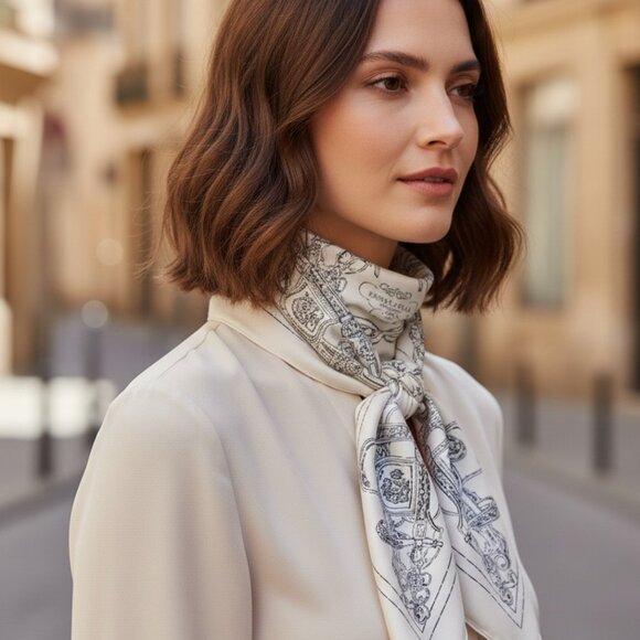 Hermès Brides de Gala Broderie Anglaise Silk Scarf - Picture 11 of 11